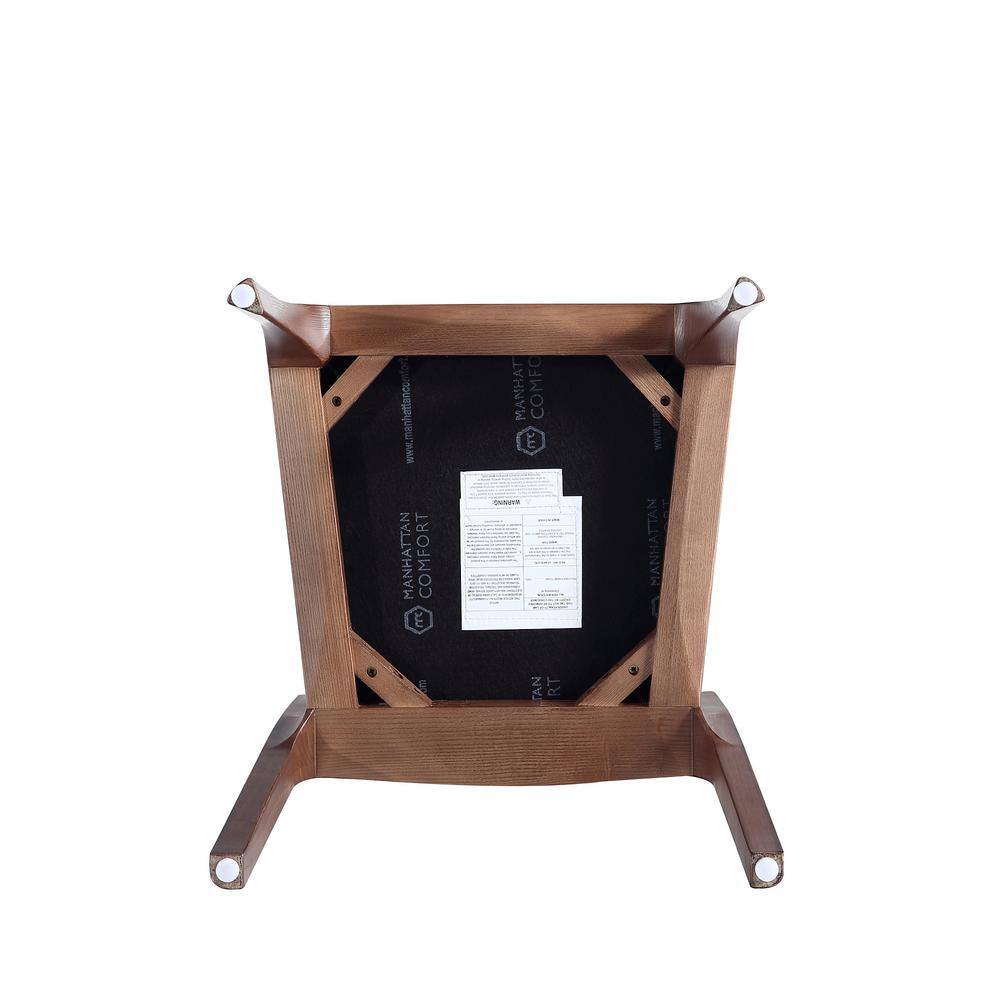 Moderno Walnut and Black Stackable Dining Chairs Set