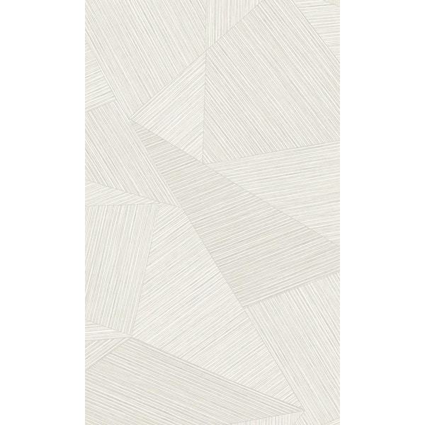 Almond Wisp Simple Geometric Panel Printed Non-Woven Paper Non-Pasted Textured Wallpaper 60.75 sq. ft.