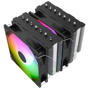 Phantom Spirit120 SE ARGB CPU Air Cooler 7 Heat Pipes Dual 120mm PWM Fans Universal Socket Black Durable PC Cooling