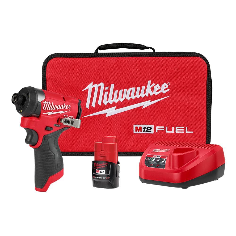 Milwaukee M12 FUEL 12-Volt Lithium-Ion Brushless Cordless 1/4 in. Hex ...