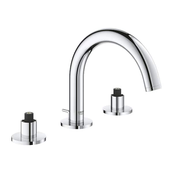 GROHE Atrio 8 in. Widespread 2-Handle S-Size Bathroom Faucet in StarLight Chrome