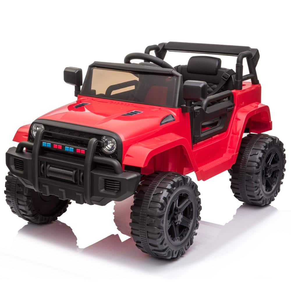 Red 12-Volt Electric Kids SUV Ride-On Truck