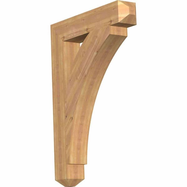 Ekena Millwork 5.5 in. x 44 in. x 32 in. Western Red Cedar Thorton Craftsman Smooth Bracket