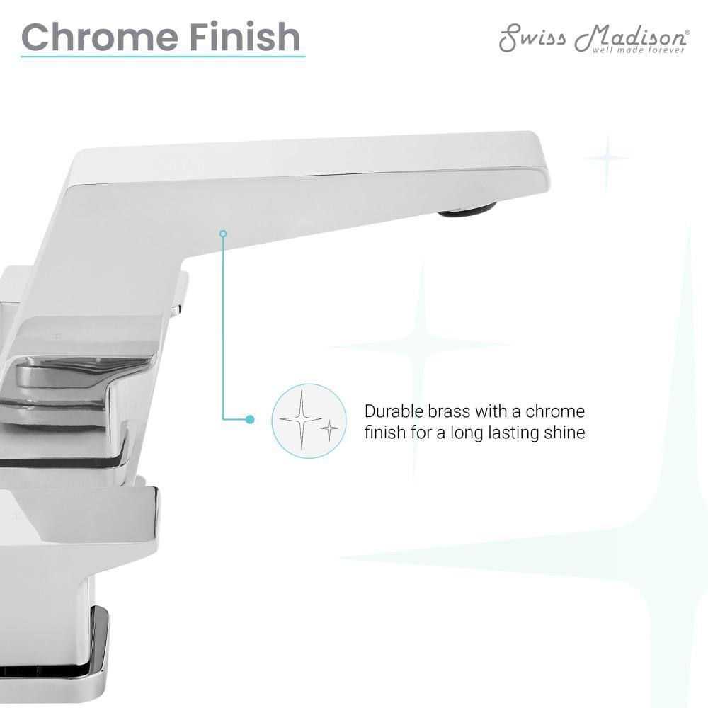 Carre 8" Chrome Widespread 2-Handle Bathroom Faucet