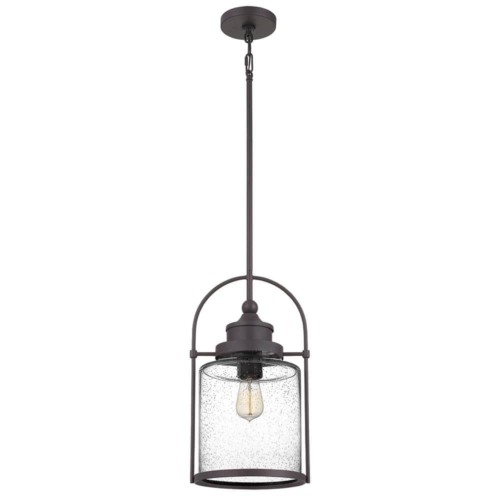 Western Bronze Glass Mini Pendant Light for Indoor/Outdoor Use