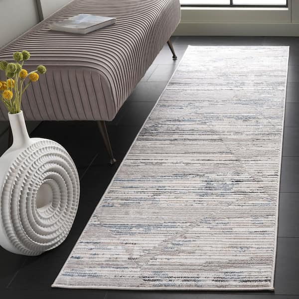 Quincy 2 ft. x 8 ft. Ivory/Beige Abstract Runner Rug