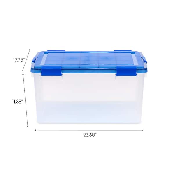Clear Plastic Storage Bins Moisture-Proof Storage Bins for Shelves  Countertops Laundry Room Green XL
