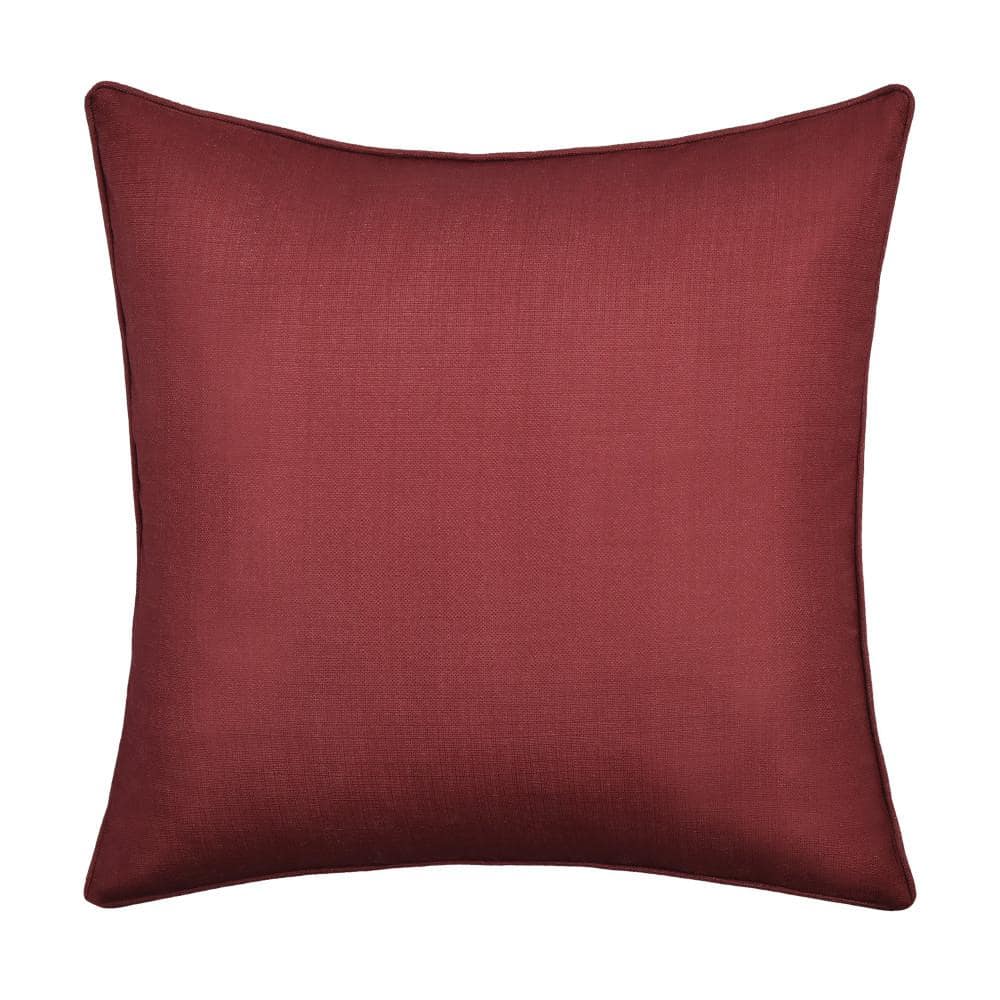 Bari Red Jacobean Polyester Euro Sham 26 in. L x 26 in. W
