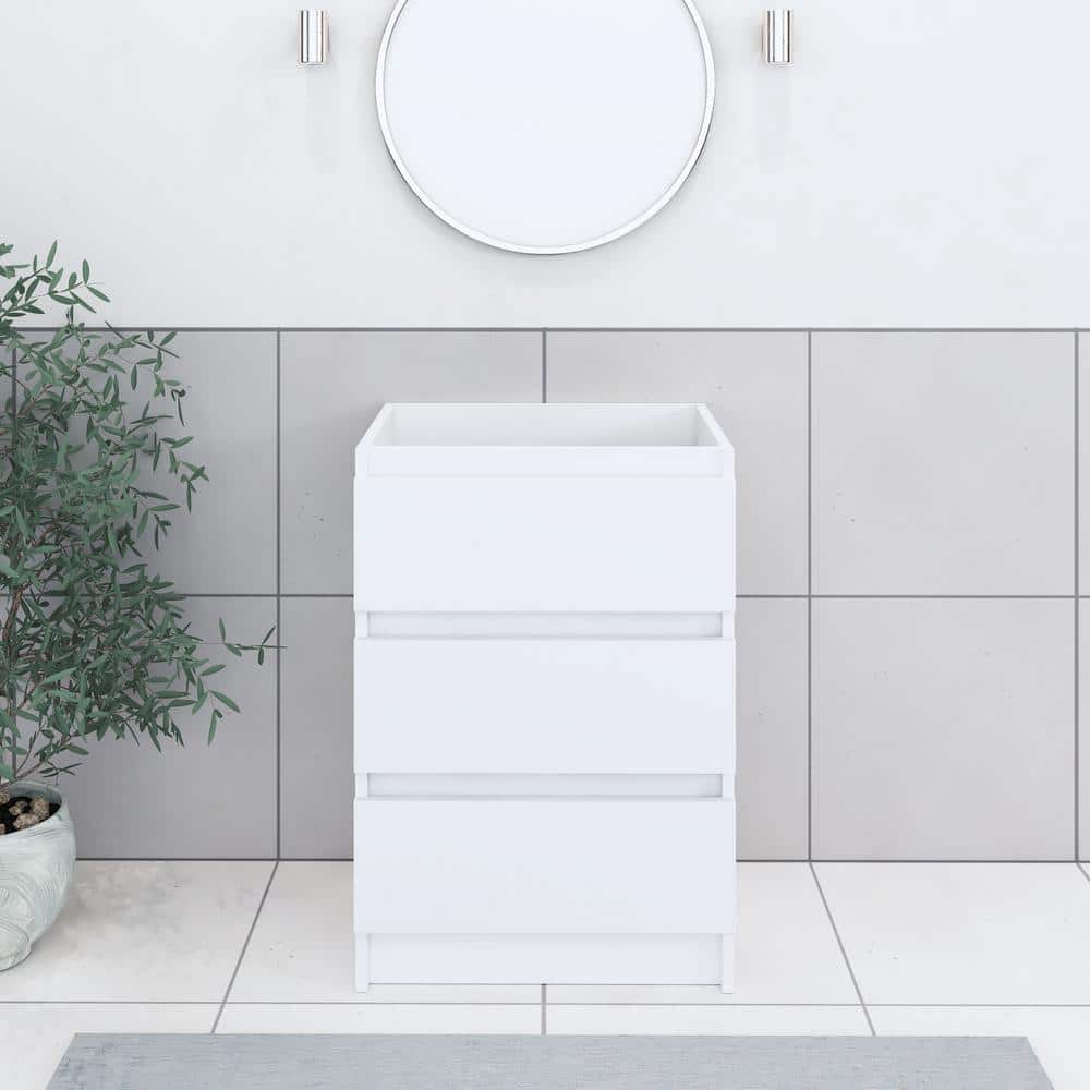 Pepper 24 in. W x 20 in. D Bath Vanity Cabinet Only in White price history on PriceWatchPro