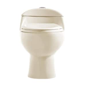 Chateau 1-Piece 0.8 GPF/1.28 GPF Dual Flush Elongated Toilet in Bisque, Seat Included