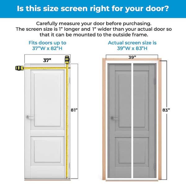 Magic Mesh 39 In. W x 83 In. H Magnetic Single Door Retractable Door Screen  - Kenyon Noble Lumber & Hardware