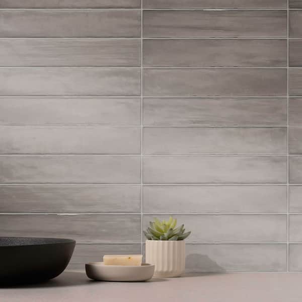 Buckingham 3 in. x 16 in. Tan Gloss Glazed Porcelain Subway Wall Tile (14.21 sq. ft/case)
