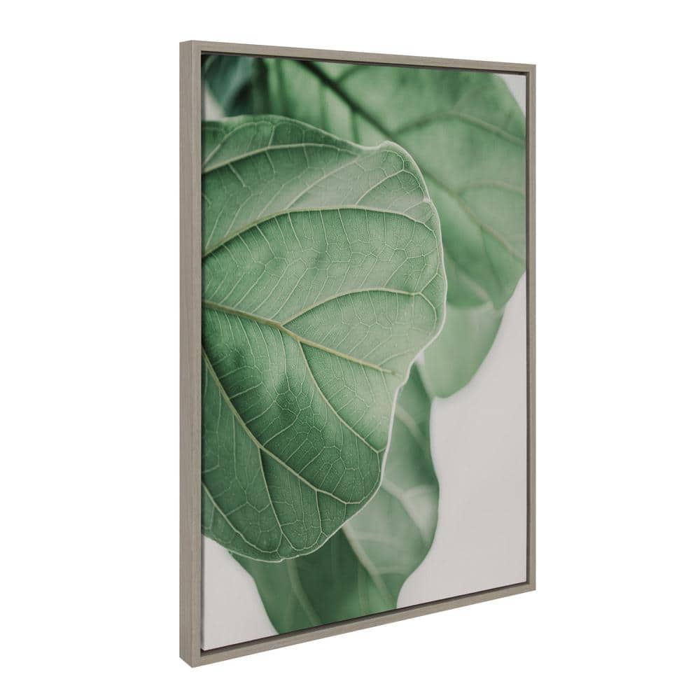 Sylvie Green Leaf Study Framed Canvas Art