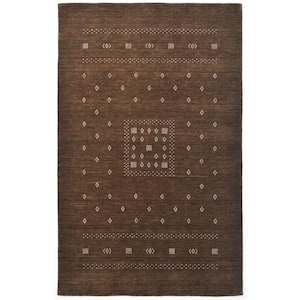 Simi Bohemian Brown 9 ft. x 12 ft. Handmade Area Rug