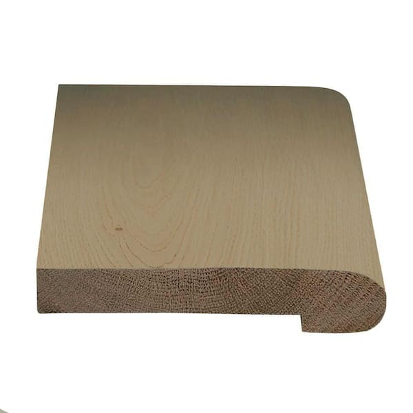 ASPEN FLOORING Imperial 3/8 in. Thick x 2-3/8 in. Width x 78 in. Length Flush Stair Nosing European White Oak Hardwood Trim
