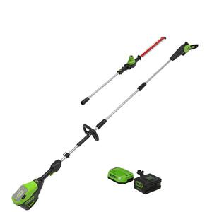 PRO 60V Cordless Brushless 10 in. Pole Saw/20 in. Pole Hedge Trimmer Combo Kits (2-Tool)