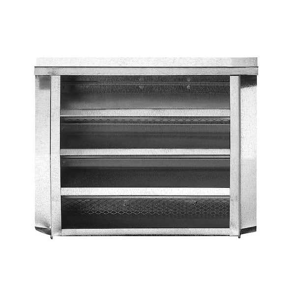 Gibraltar Building Products 12 in. x 12 in. Square Metallic Galvanized Steel Built-in Screen Gable Louver Vent
