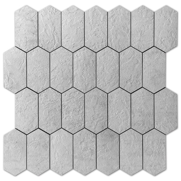 null Stone Beige 12 in. x 12.5 in. PVC Peel and Stick Tile, Stick on Backsplash for Kitchen, Bathroom 9.5 sq. ft./Box