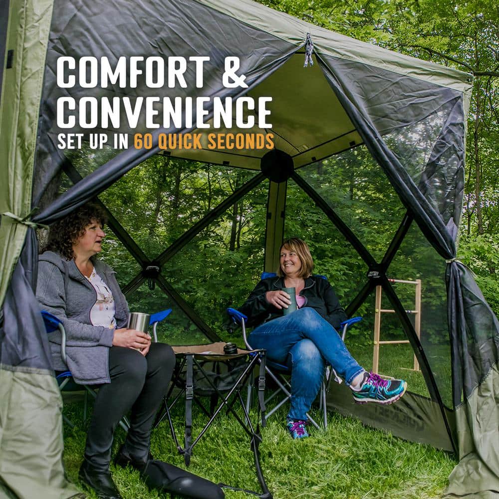Green Fiberglass Portable Outdoor Camping Canopy Shelter