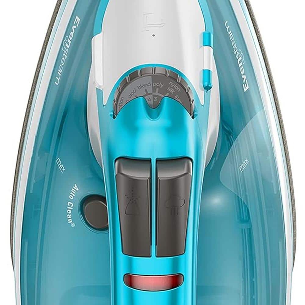 Teal Stainless Steel Steam Iron with Smart Controls