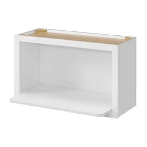 Avondale 30 in. W x 12 in. D x 18 in. H in Ready to Assemble Plywood Shaker Microwave Wall Cabinet in Alpine White