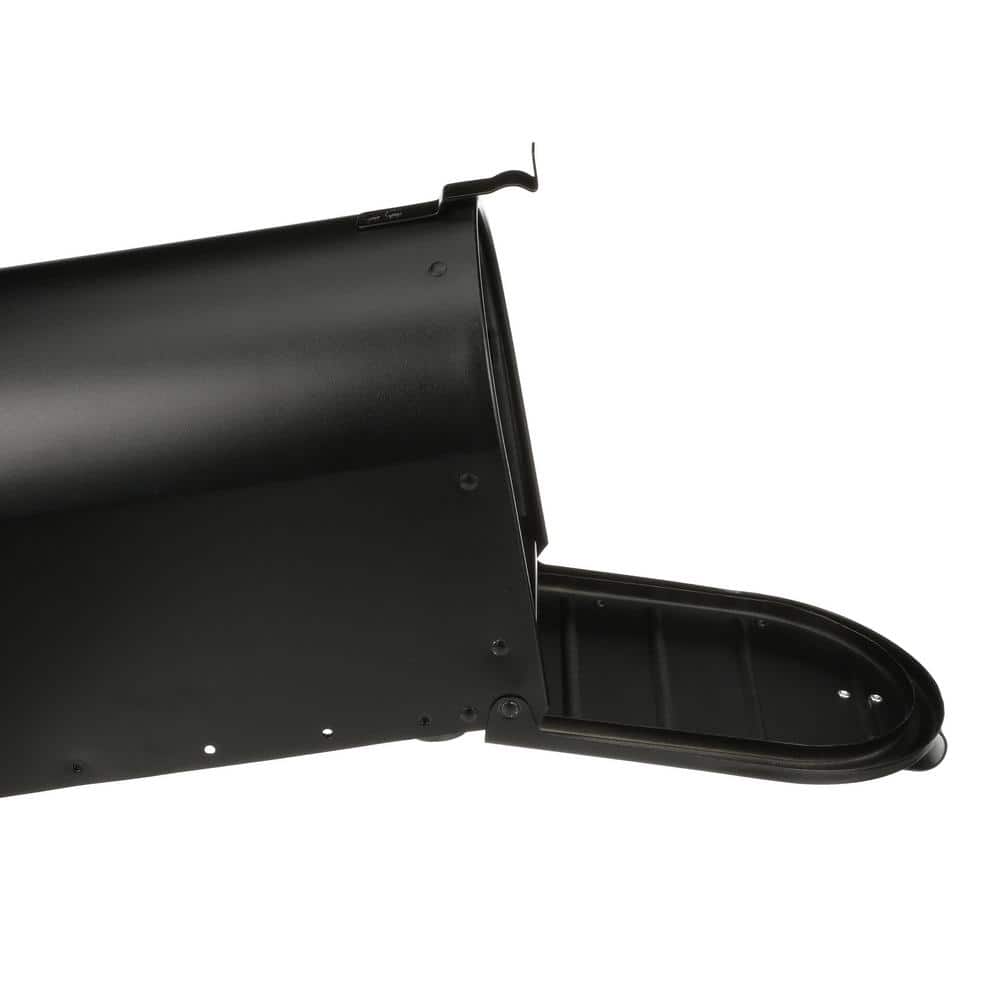 Admiral Large Black Aluminum Post Mount Mailbox