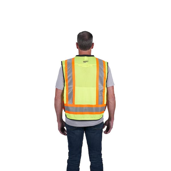 Milwaukee 48-73-5163 Class 2 Surveyor's High Visibility Yellow Safety Vest - 2XL/3XL