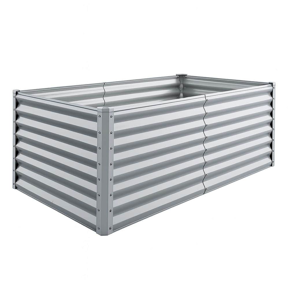 72 in. x 36 in. x 24 in Gray Metal Raised Garden Bed with Open Bottom price history on PriceWatchPro