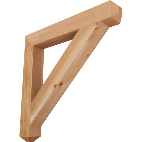 Ekena Millwork 3.5 in. x 30 in. x 30 in. Western Red Cedar Traditional Craftsman Smooth Bracket