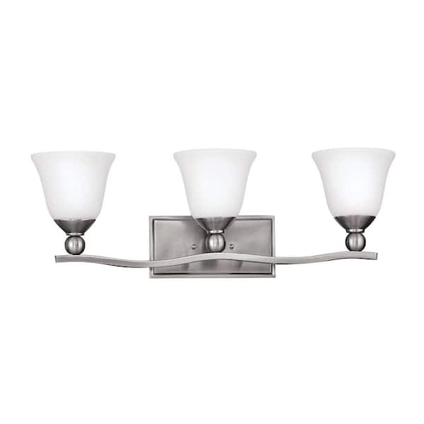 HINKLEY Bolla 26 in. 3-Light Brushed Nickel Vanity Light 5893BN - The ...