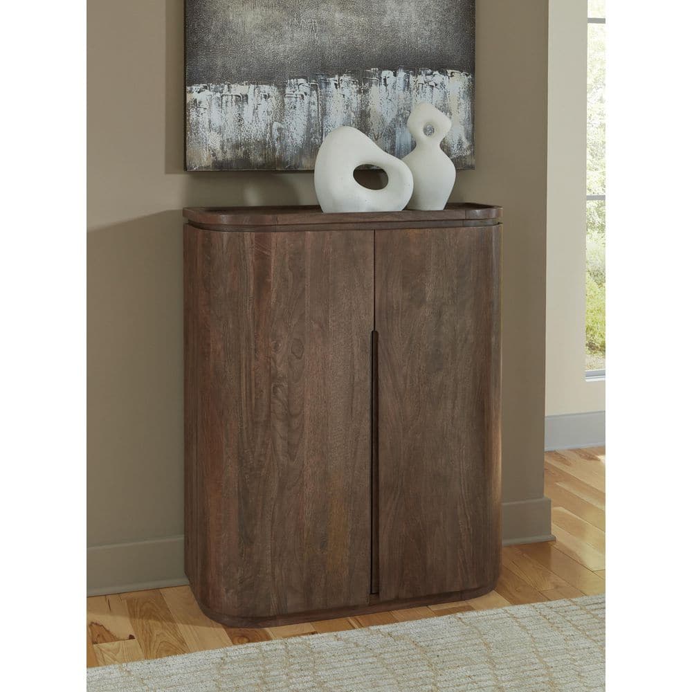 Landermont Brown 40 in. W Bar Cabinet with Wine Rack price history on PriceWatchPro