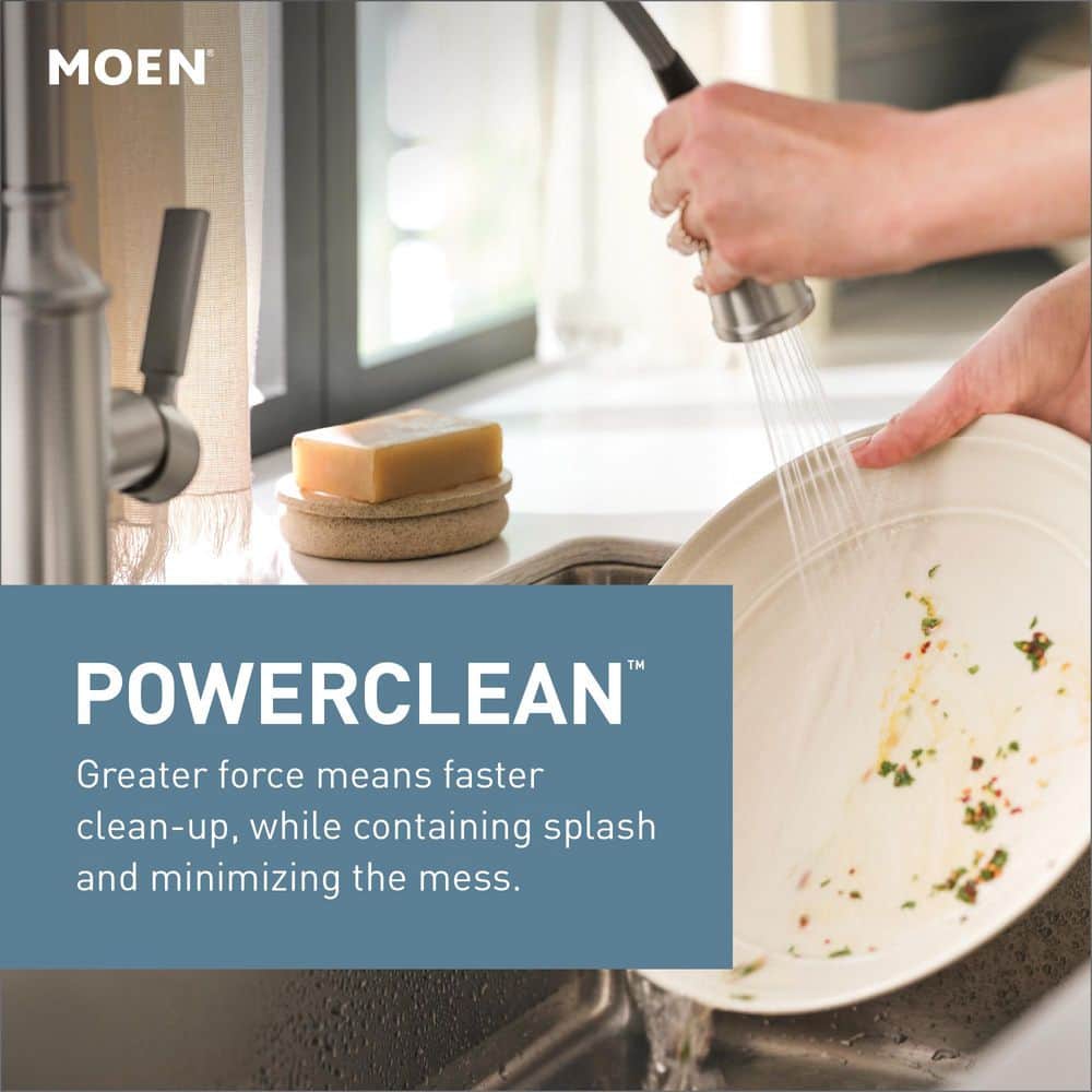 Chrome High Arc Single Handle Kitchen Faucet with Pull-Down Spray