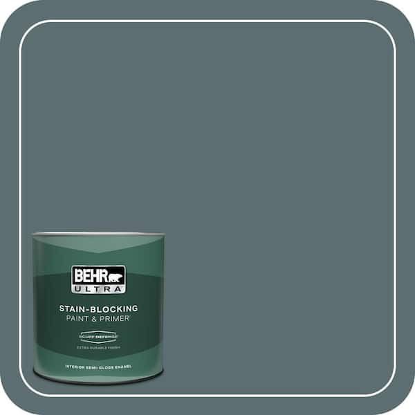 BEHR ULTRA 1 qt. #ECC-58-3 Unreal Teal Extra Durable Semi-Gloss Enamel Interior Paint & Primer