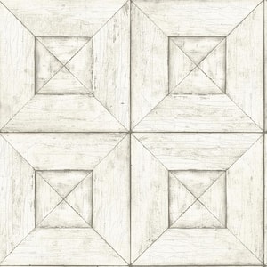 Avery Off-White Wood Off-White Wallpaper Sample