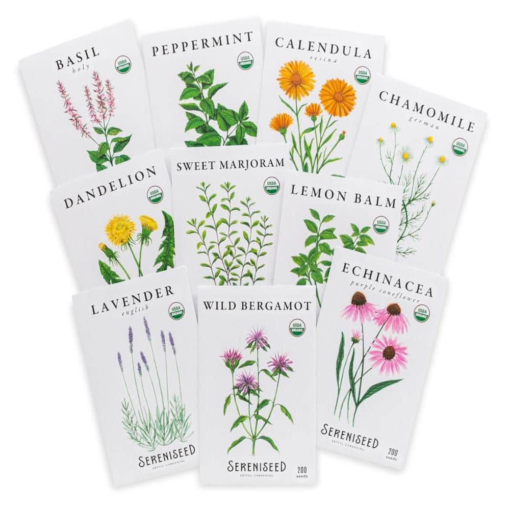 Sereniseed Certified Organic Herbal Tea Seeds (10-Pack)