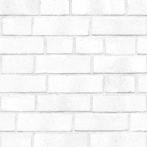 Tempaper Brick White Peel and Stick Wallpaper Sample