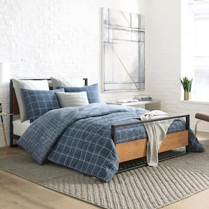 Nautica Michael Plaid 4-Piece Gray Cotton Full Sheet Set USHSA01228466 -  The Home Depot