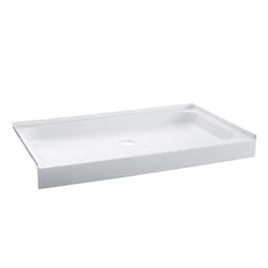 Voltaire 48 in. x 32 in. Acrylic White, Single-Threshold, Center Drain, Shower Base