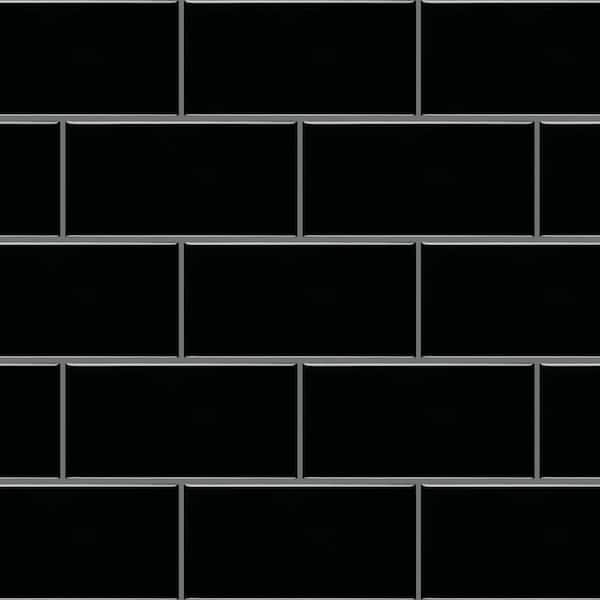 Daltile Restore Black 3 in. x 6 in. Glazed Ceramic Wall Tile (12.5 sq. ft./case)
