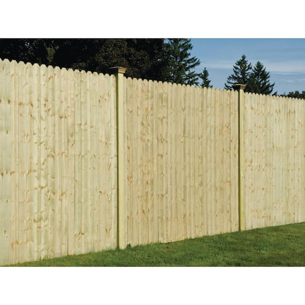 6 ft. H x 8 ft. W Pressure-Treated Pine Dog-Ear Fence Panel