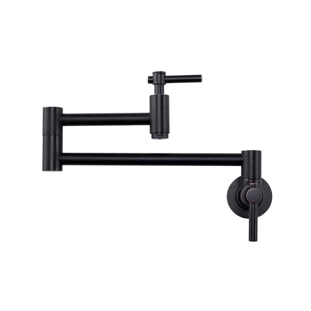 1.8 GPM Wall Mounted Solid Brass Pot Filler with 2 Handles in Oil Rubbed Bronze price history on PriceWatchPro