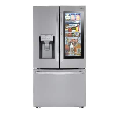 23 cu. ft. French Door Smart Refrigerator w/ InstaView, Dual and Craft Ice in PrintProof Stainless Steel, Counter Depth