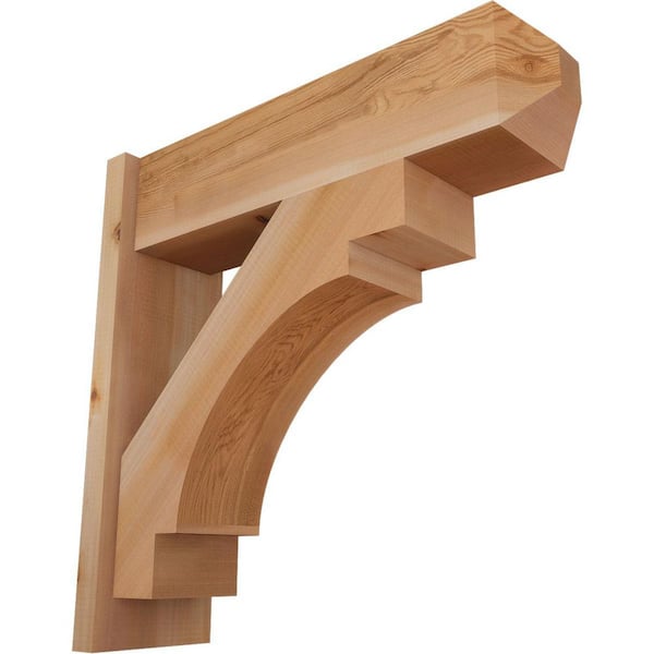 Ekena Millwork 8 in. x 26 in. x 26 in. Merced Craftsman Smooth Western Red Cedar Outlooker