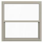 48 in. x 42 in. V-4500 Series Desert Sand Single-Hung Vinyl Window with Fiberglass Mesh Screen