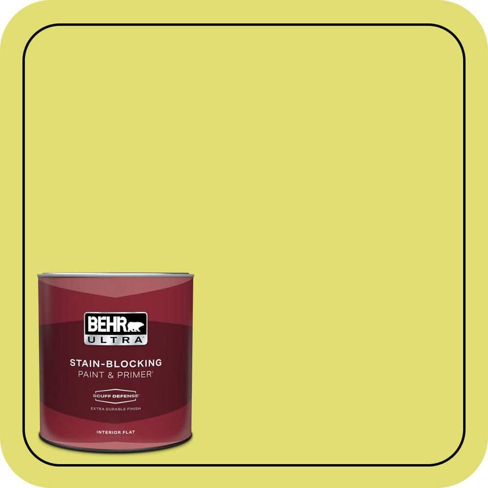 1 qt. #400B-4 Citron Extra Durable Flat Interior Paint & Primer price history on PriceWatchPro