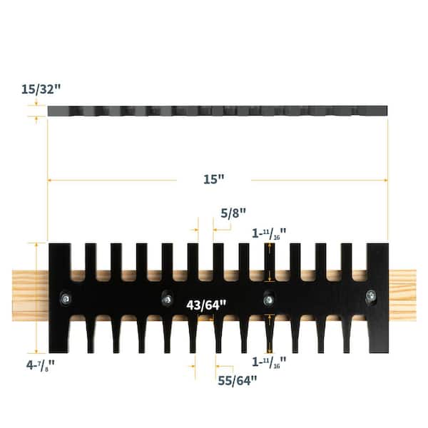 POWERTEC 15 in. Dovetail Jig System with Phenolic Template, Straight Edge Router Bit, Dovetail Bit and Mounting Hardware