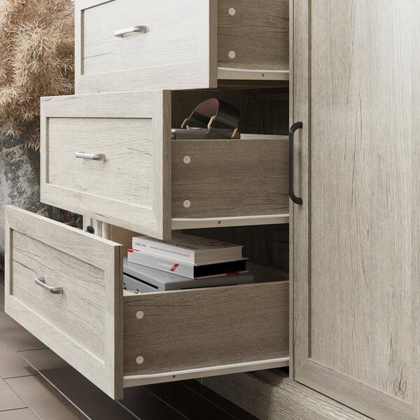 FUFU&GAGA Vintage Style Beige Wood Grain 81.7 in. H Accent