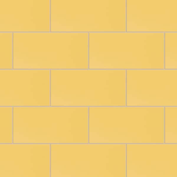Merola Tile Projectos Sunflower Yellow 3-7/8 in. x 7-3/4 in. Ceramic Floor and Wall Tile (11.0 sq. ft./Case)