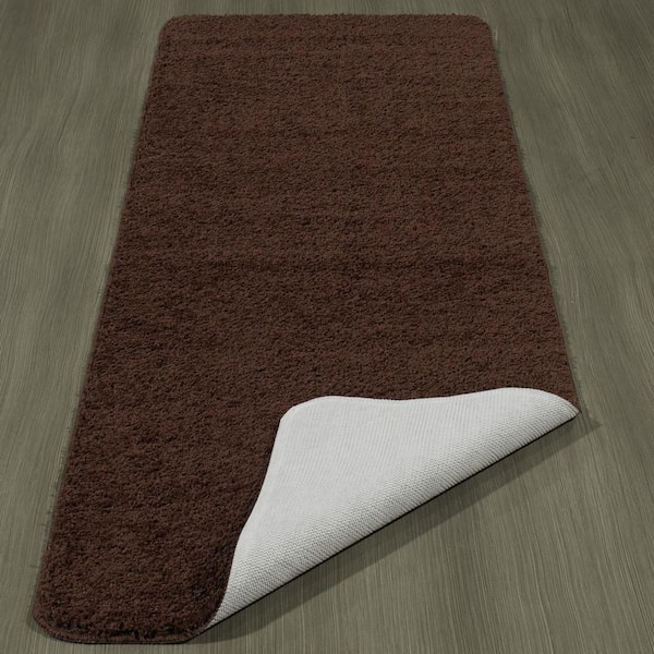 Ottomanson Luxury Collection Solid Runner Rug With Non-Slip/Rubber