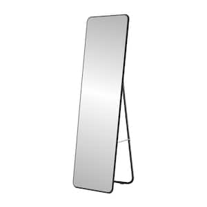 20 in. W x 63 in. H Rectangular Classic Black Framed Full Length Floor Standing Mirror Leaning or Wall Bathroom Mirror
